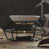 Stojan na svíčku Keramická olejová lampa Nerezová základna Aroma hořák Domácí dekorace Ornament Meditační dárek
