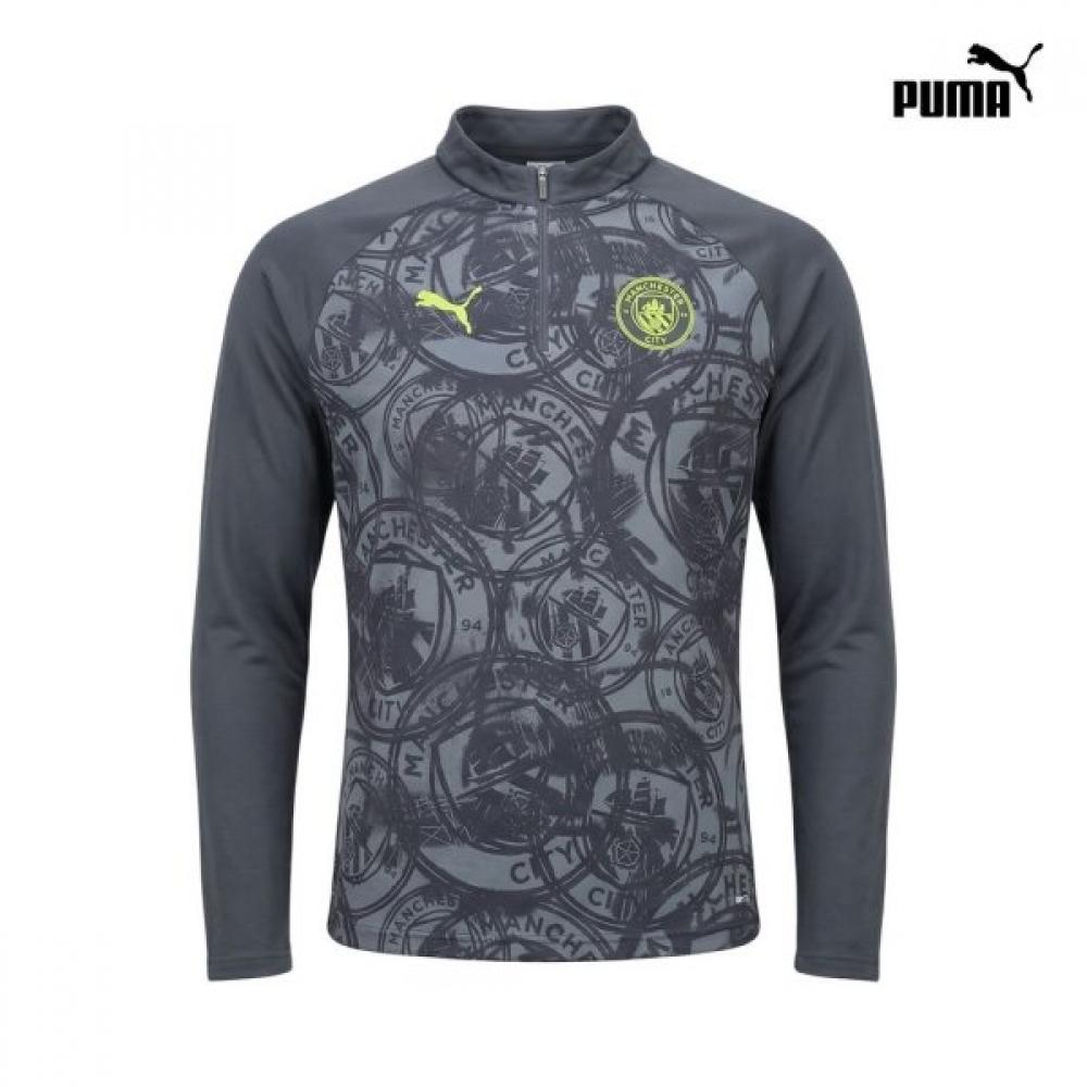 Puma Манчестер Сити Разминочный топ с молнией 1/4 с длинным рукавом Тренировочная футболка 100L