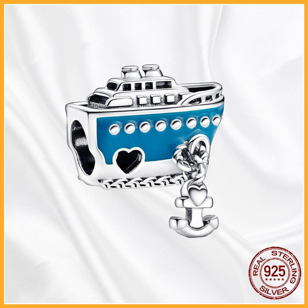 Authentic Sparkling Plata Copper Dangle Charms Fit Original Bracelet Beads Pendant Women Diy Jewelry Gift