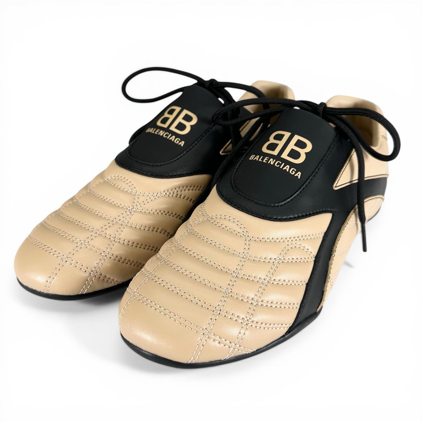 Идеальные кроссовки BALENCIAGA ZEN Низкие бежевая кожа мужские 26см 617540 Б/у