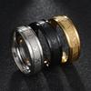 Wide Roman Numeral Stainless Men Ring Simple Steel Smooth Finger Ring Jewelry