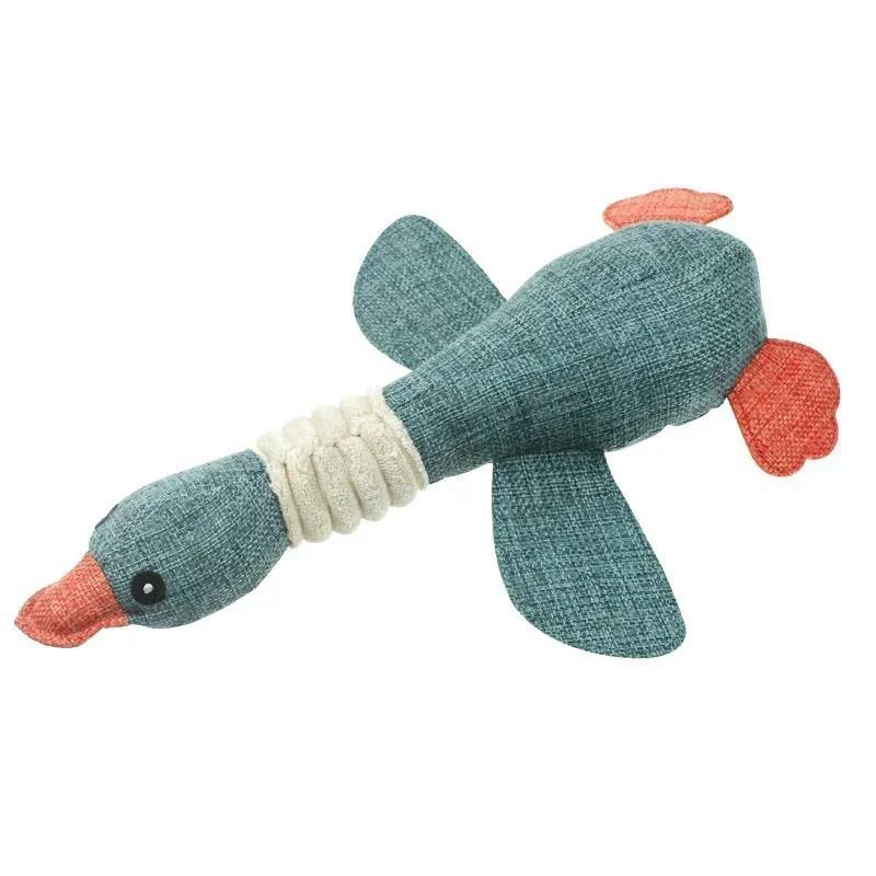 Creative Dog Chew Toys Pet Wild Goose Stuffed Plush Puppy Squeaky Dog Toy For Small And Medium Dogs Fuuny Dog Toys Supplies