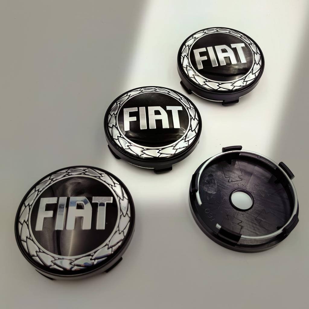 4 ks 60mm logo Fiat Krytky středů kol odznak-Prachotěsné kryty pro Fiat 500 124 125 Punto Bravo Stilo Panda Abarth-Emblémy na ráfky