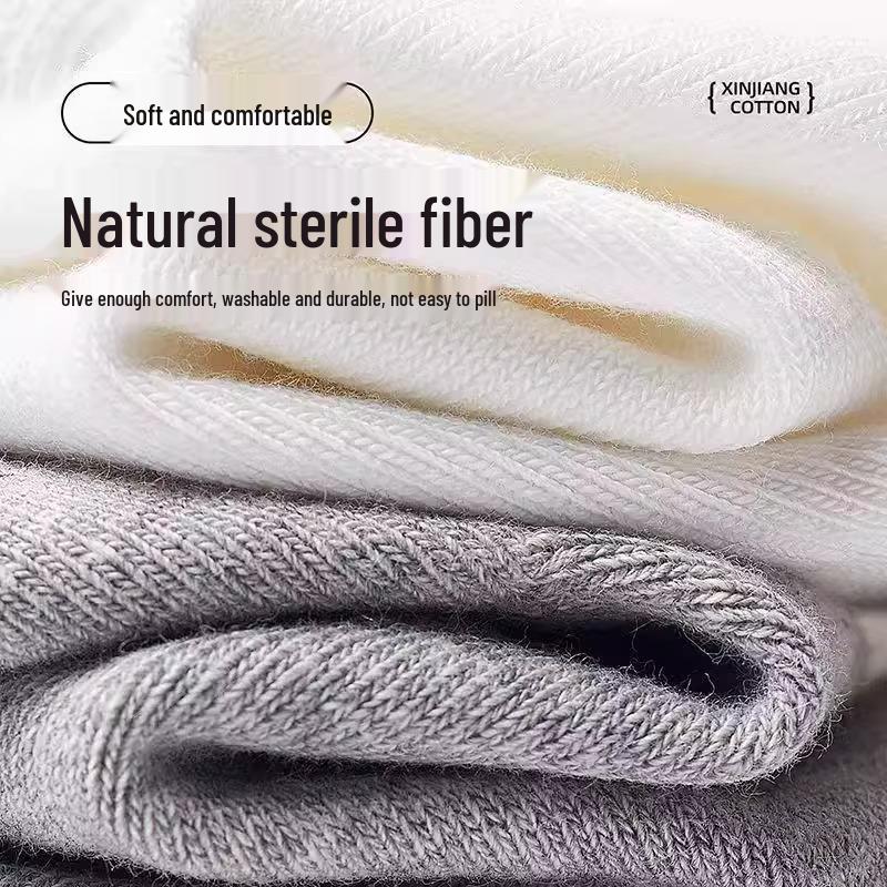Disposable Four-Season Cotton Socks: Sweat-Absorbent, Odor-Resistant, Short Tube, Solid Color for Summer, Spring, and Autumn.