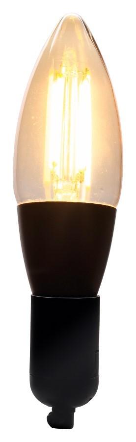 

Denver LBF-201 E14 4.9W Smart Wi-Fi Filament Bulb with Yellow Light, Compatible with TUYA Assistant and Google/Amazon Alexa, Denver чорний