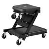 1015mm 3-in-1 Folding Mechanic Creeper, Heavy Duty Z-Creeper Garage Roller, 218 kg Under Car Rolling Creeper with 6 Swivel Casters, Padded Seat for