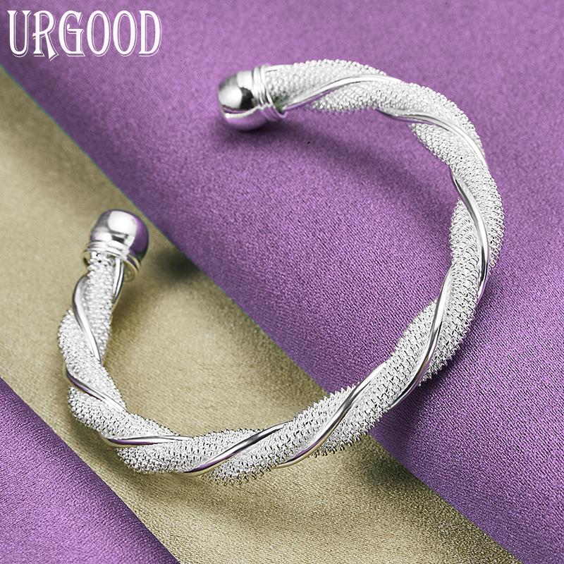 Brățară deschisă țesută cu plasă din argint 925 Bijuterii de modă