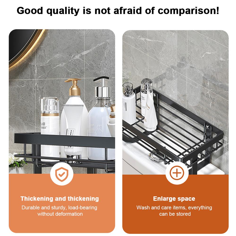 Wc furniture over the toilet storage 2-Tier Bathroom Organizer Shelves Thickened Carbon Steel Toilet Rack No Drilling storage