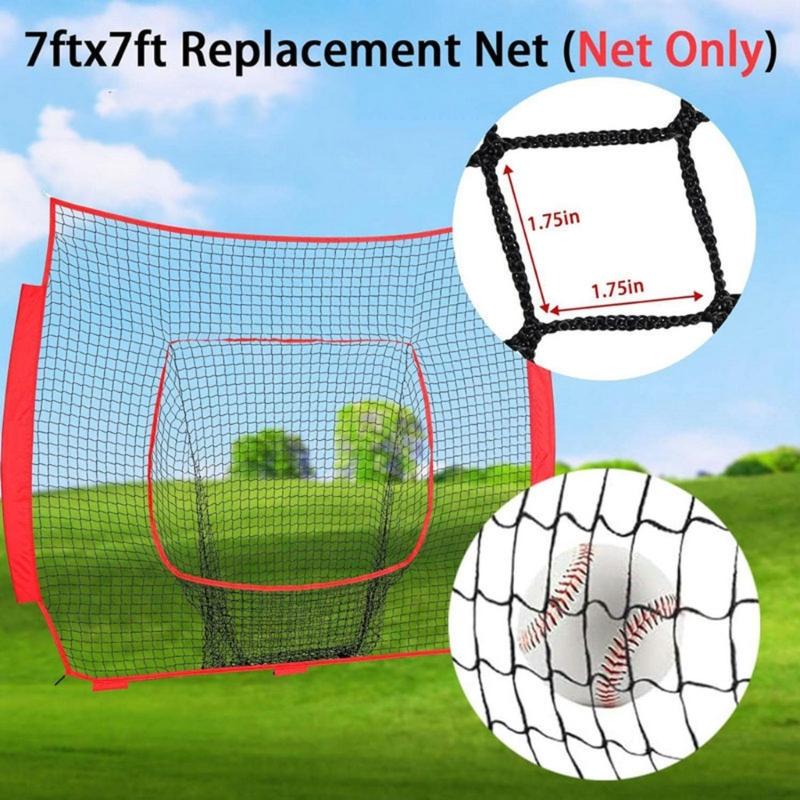 7x7ft Baseball Practice Net Nylon Baseball Replacement Net for Indoor Outdoor Easy Setups Practice Netting Enduring
