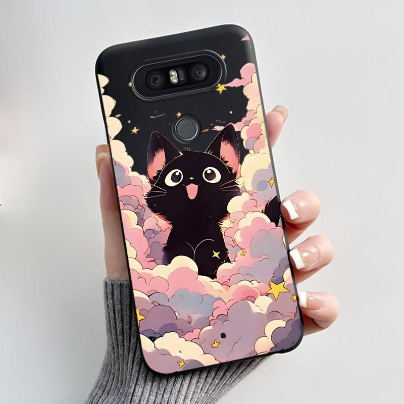 Casing For LG Q8 (2017) Luxury Dragon Cute Cool Boys Girls Black Matte Soft Silicone Phone Case Back Cover Protective TPU Shell