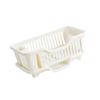 31BC Thick Car Bowls Rack Organiser with Drain Board Storage Compartments 43Cm