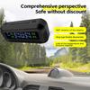 Reifendruckkontrollsystem, Wasserdichtes TPMS-Sensoren-Set, Digitales Display mit Solar- und USB-Betrieb für Auto-SUV