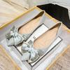 Water Diamond Single Shoes Women's New Autumn Shoes Evening Style Celebrity Bean Shoes Flat Top Woman's Shoe 41-43 Flats Women