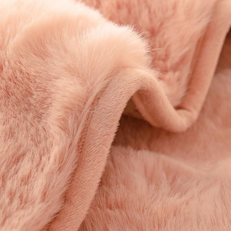 Sofabezug aus künstlichem Kaninchenfell, rutschfest und staubdicht, dick, weich, Sofabezug, Möbelschutz