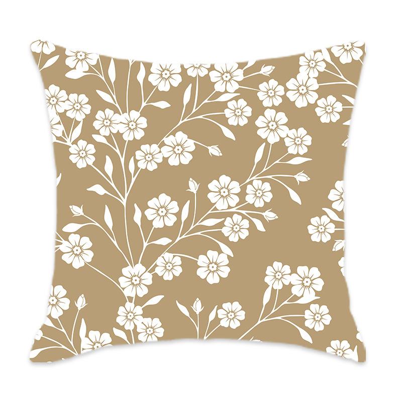 Home Pillow Floral Print Series Sofa Bedroom Leisure Pillow Floral Pattern