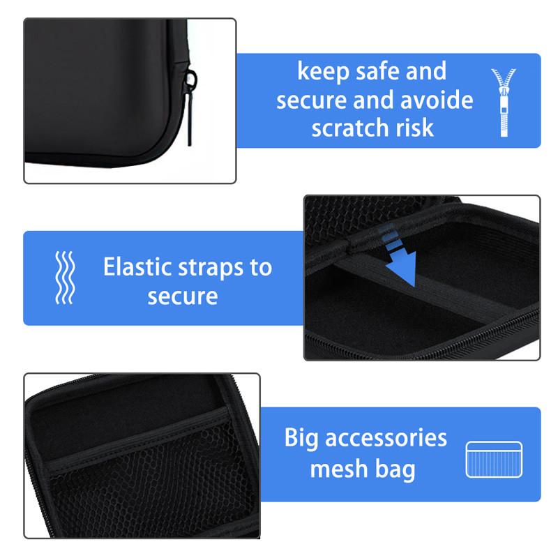 Handheld Game Console Storage Bag EVA Hard Portable Case for FC/GB300/R36S Travel Retro Mini Player Box for Gaming Accessories