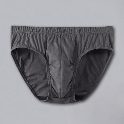 Slips pour hommes taille moyenne taille élastique couleur unie sous-vêtements confortables respirants coupe ajustée culotte extensible usage quotidien