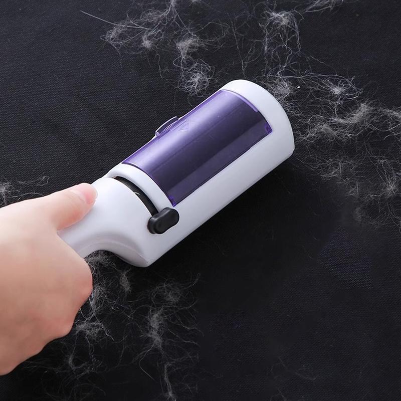 1pcs Electrostatic Dust Removal Brush for Removing Hair and Dust from Clothes Double-sided White Hair Removal Brush