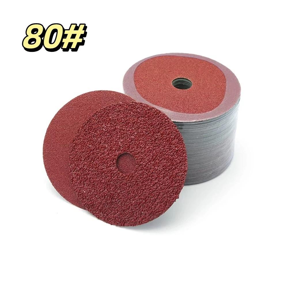 50 Pcs Hard Fiber Sandpaper Abrasive 4Inch Hand Sanding Tool Diameter 100mm Sanding Disc Wood