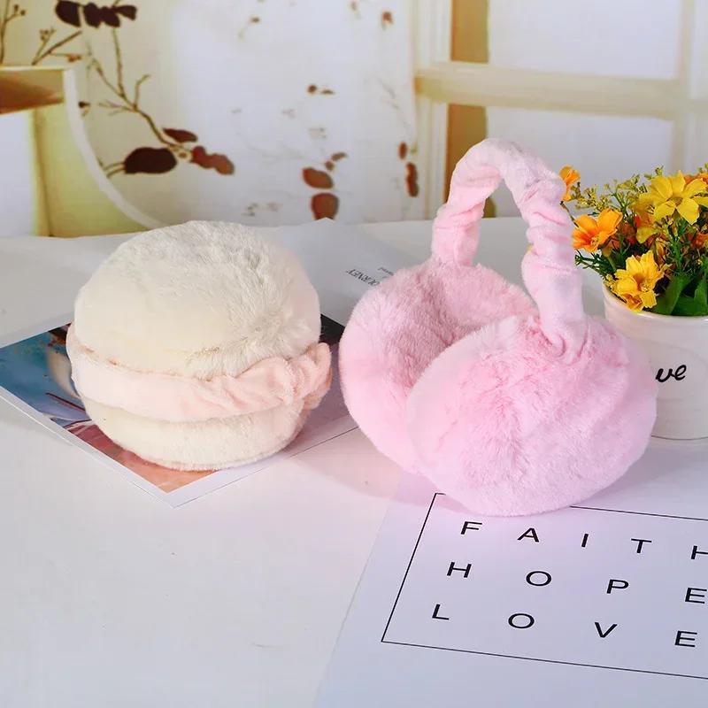 Soft Plush Ear Warmer Winter Warm Earmuffs for Women Men Fashion Solid Color Earflap Outdoor Cold Protection Ear-Muffs Ear Cover