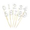 10Pcs Digital Cake Topper Number Cupcake Toppers Birthday Party Decor Supplies