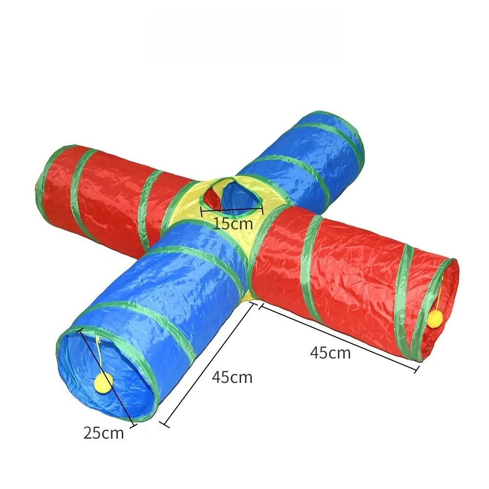 Pet Cat Tunnel Toy Foldable-Kitty Interactive Fun Training Play Tube Boredom Buster for Kittens Puppies Rabbits Pet Accessories
