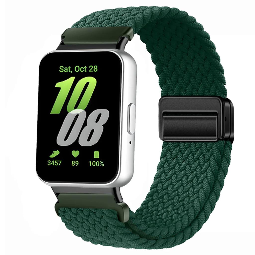 Magnetic Sport for Samsung Galaxy Fit 3 Watch Braided Strap Watchband for Samsung Galaxy Fit 3 Band Accessories Replacement