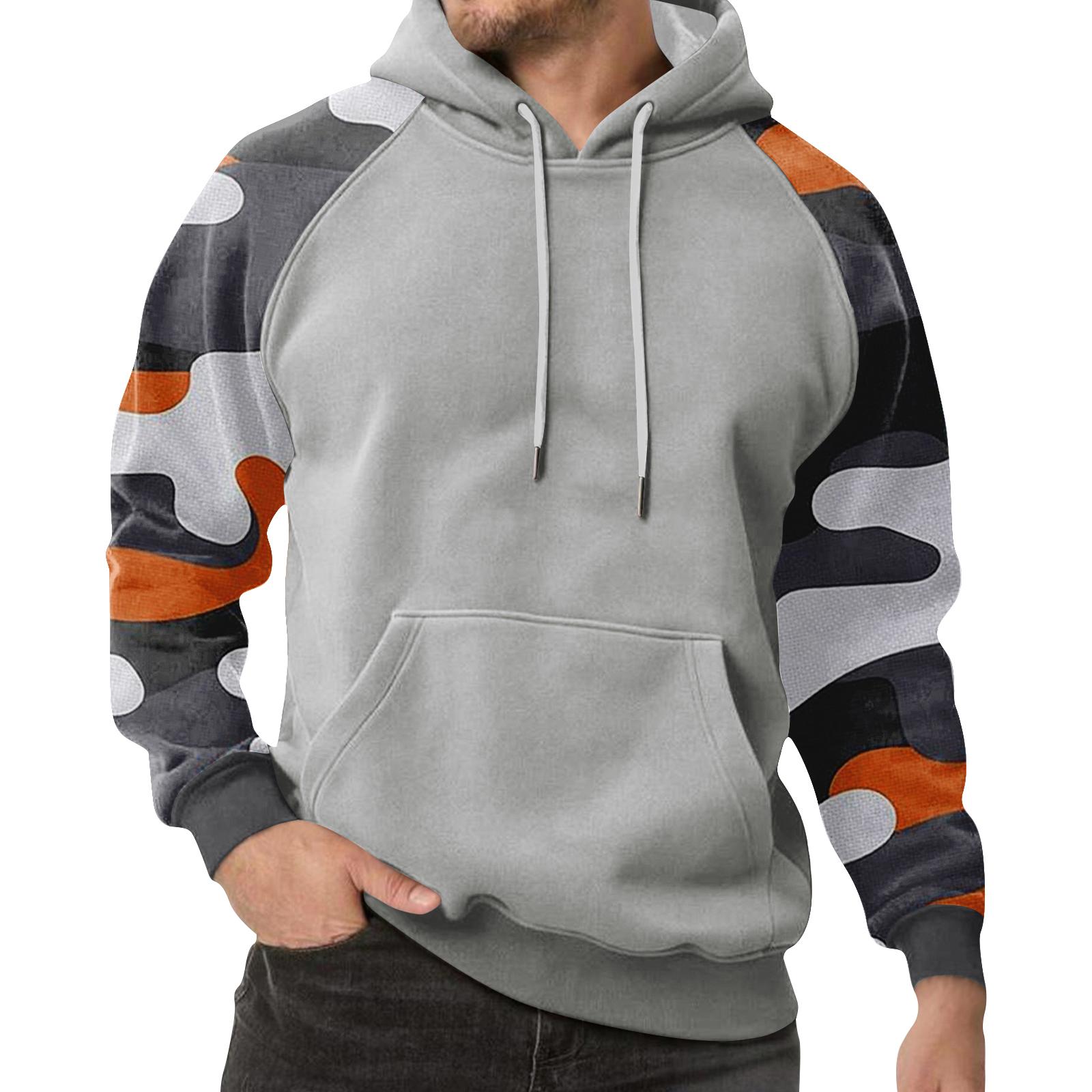 

Men s Camouflage Sweatshirt Hoodie Men s Sports Large Size Casual Sweatshirt XL світло-сірий колір