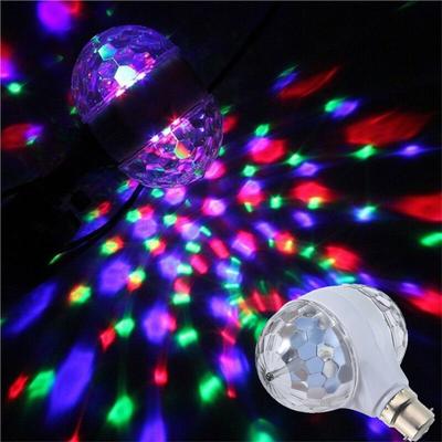 Hot Double-headed B22 E27 Christmas Party Stage Light Bulb Disco Lamp Crystal Ball Rotating Bulb