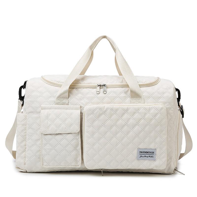 Large Capacity Lightweight Nylon Travel Bag With Shoe Compartment For