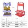 Four-Bottle Folding Wine & Beer Carrier - Portable Plastic Display Rack