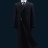 Men's Black Wool Overcoat