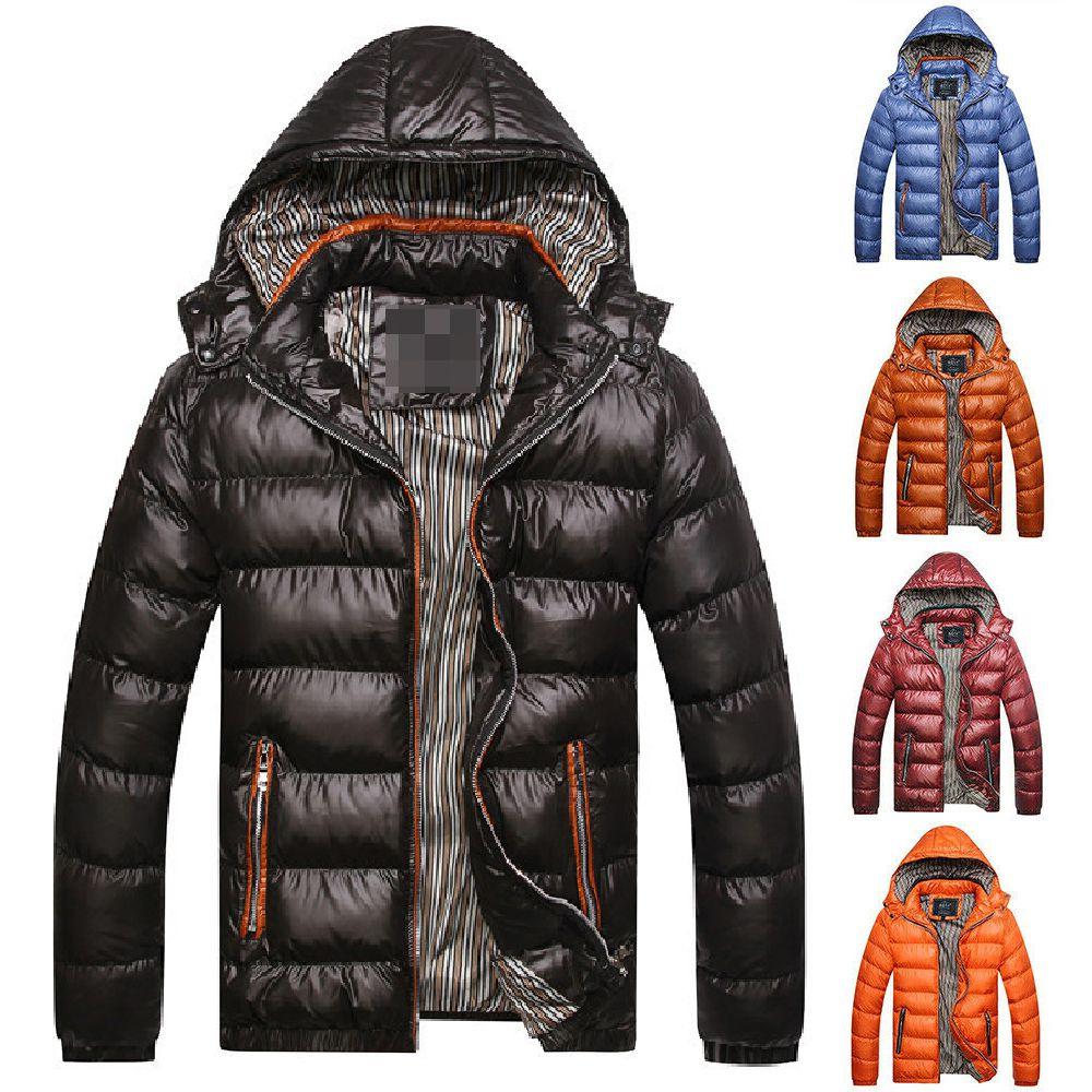 Luxurious Men's Winter Warm Hooded Thick Padded Jacket For Ultimate Comfort