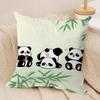 Cute Panda Cushion Cover Soft Plush Throw Pillow Cover  DoubleSided Decorative Cushion Case  Sofa Bedroom Home Decor