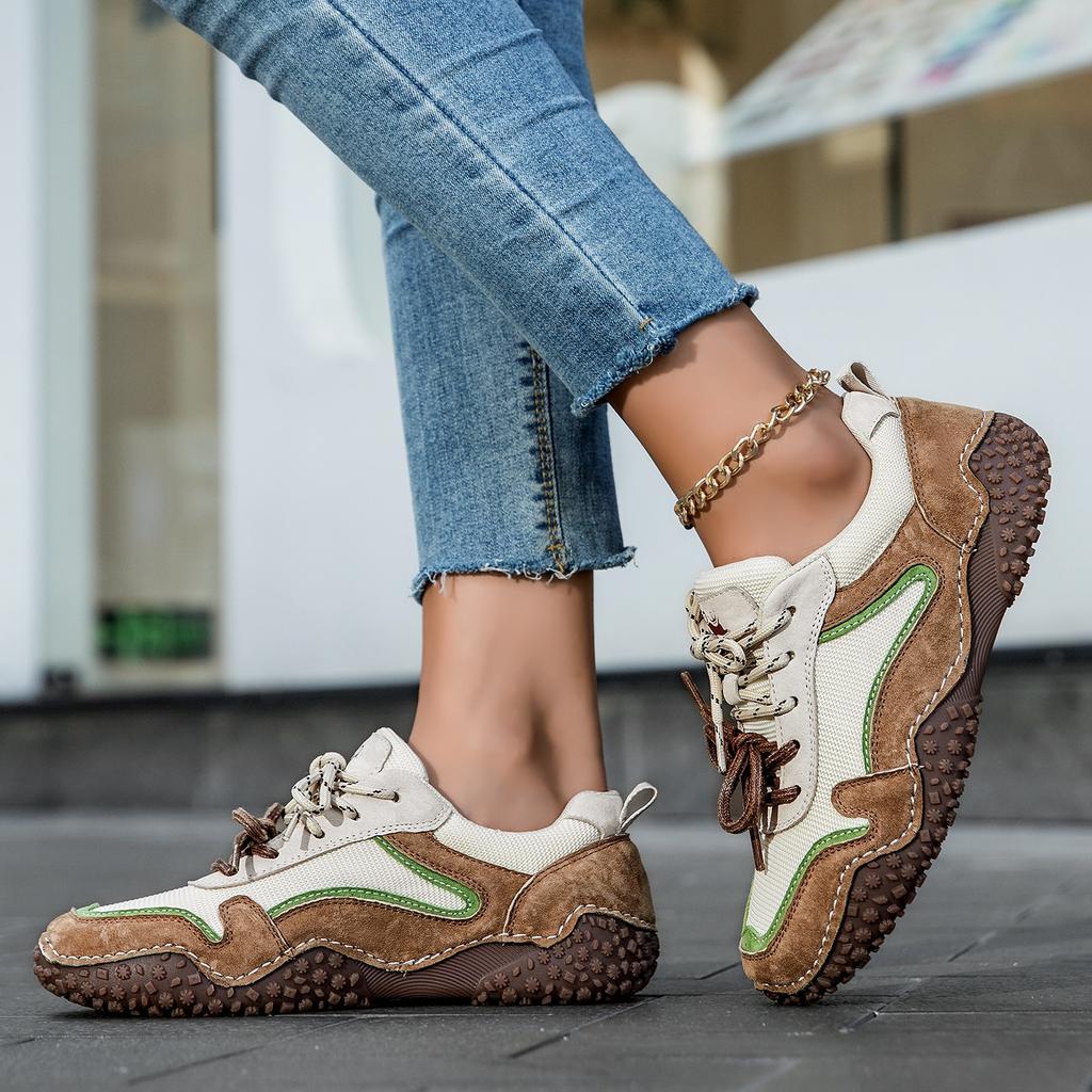 2025 popular large-size men's and women's shoes outdoor casual shoes autumn and winter first-layer leather shoes sports shoes