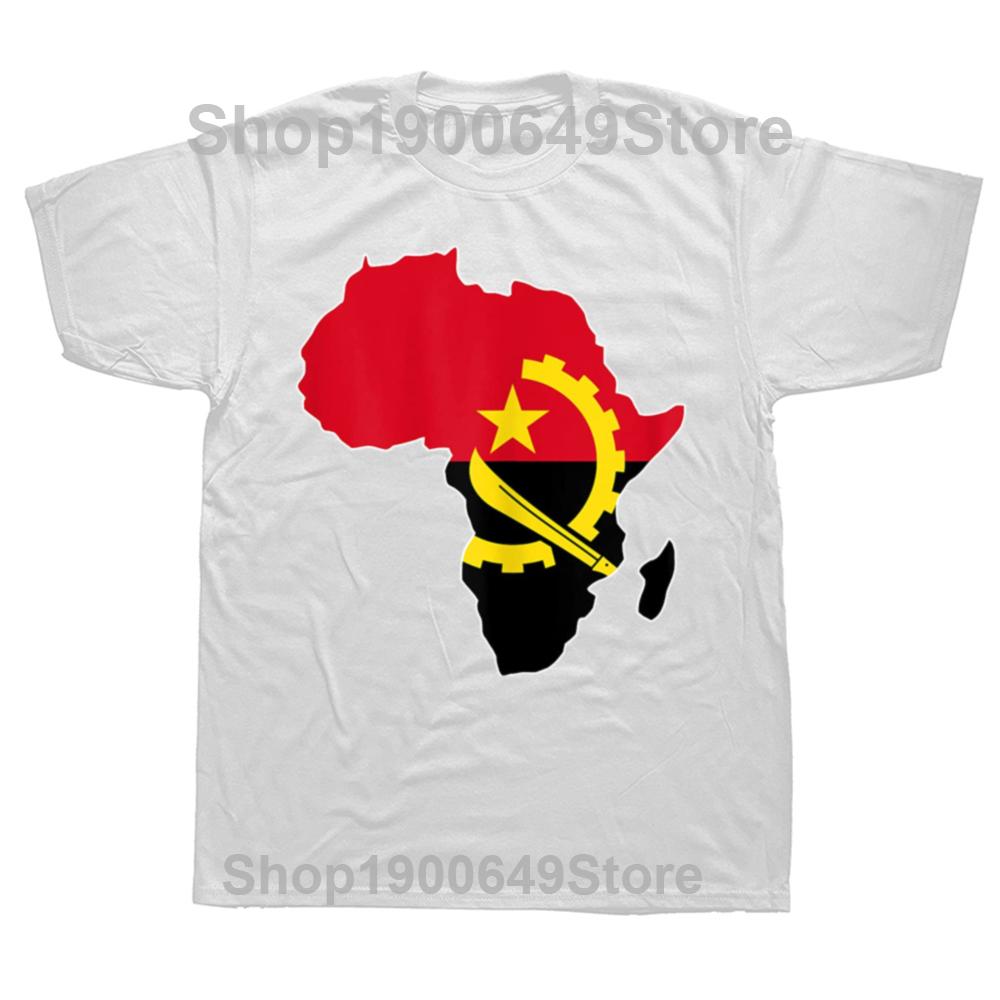 Funny Vintage I Love Angola Flag Africa Map Graphic Tshirt Men Women Hip Hop Oversized T Shirt 100 Cotton Comfort Tshirts