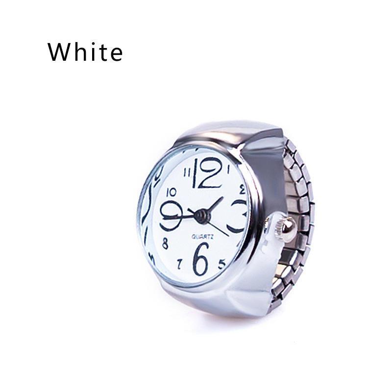 Ring Watches Unisex Lady Girl Steel Round Elastic Quartz Finger Ring Watches Couple Accessories