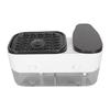 Soap Press Dispenser Manual Press Soap Box with Sponge Holder Foam Generate Soap Liquid Dispenser for Sink Bathroom