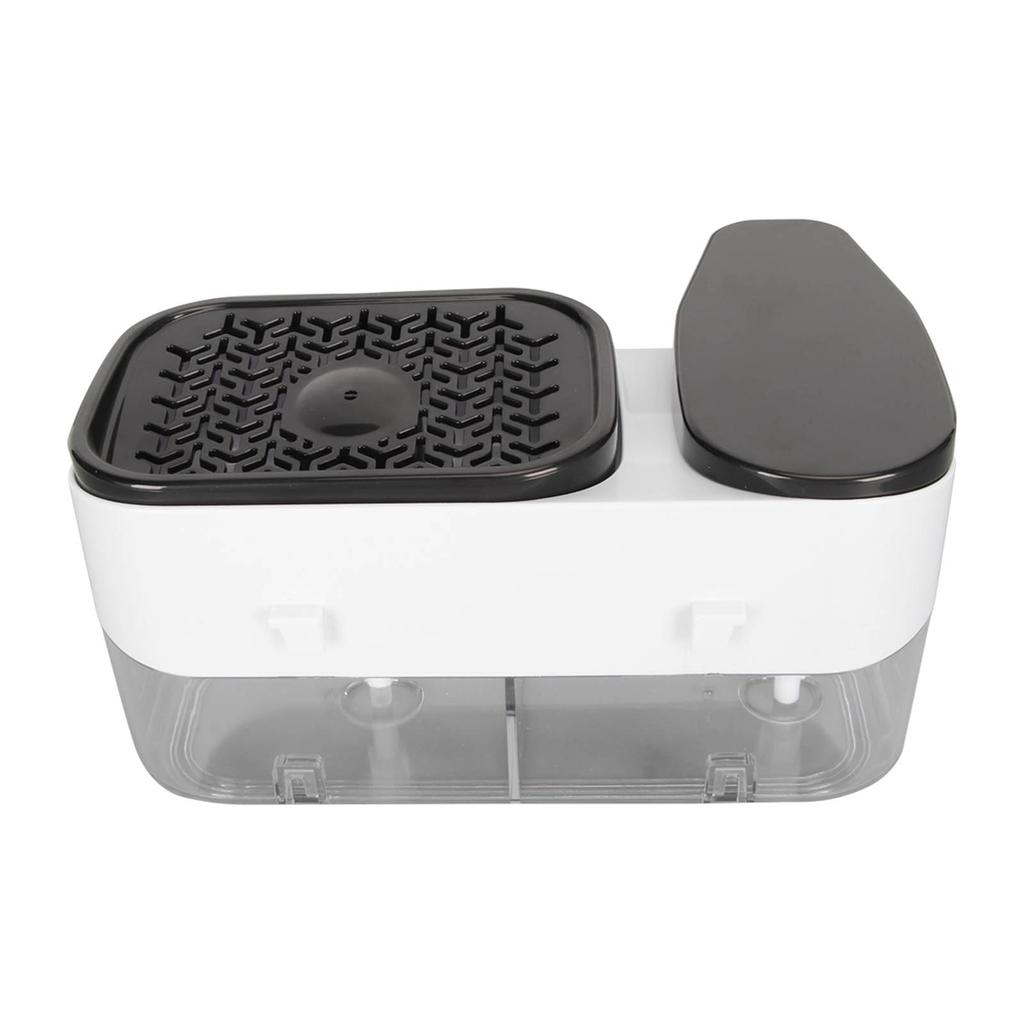 Soap Press Dispenser Manual Press Soap Box with Sponge Holder Foam Generate Soap Liquid Dispenser for Sink Bathroom