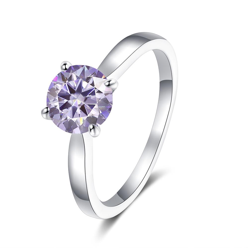 2 Carat Colorful Moissanite Rings D Color VVS Original Silver 925 Jewelry For Women Wedding Bands with GRA