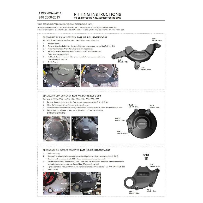 For Ducati 998 996 916 749 999 1994-2006  Engine Protection Cover