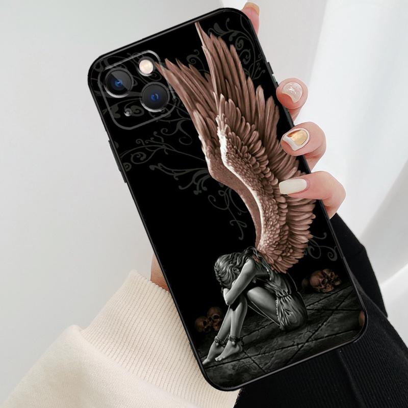 Fantasy Angel Girl Wings Phone Case For iPhone 17 Pro Max 15 14 13 11 12 16 Pro Max mini 15 16 Plus 16e 17 Air Cover