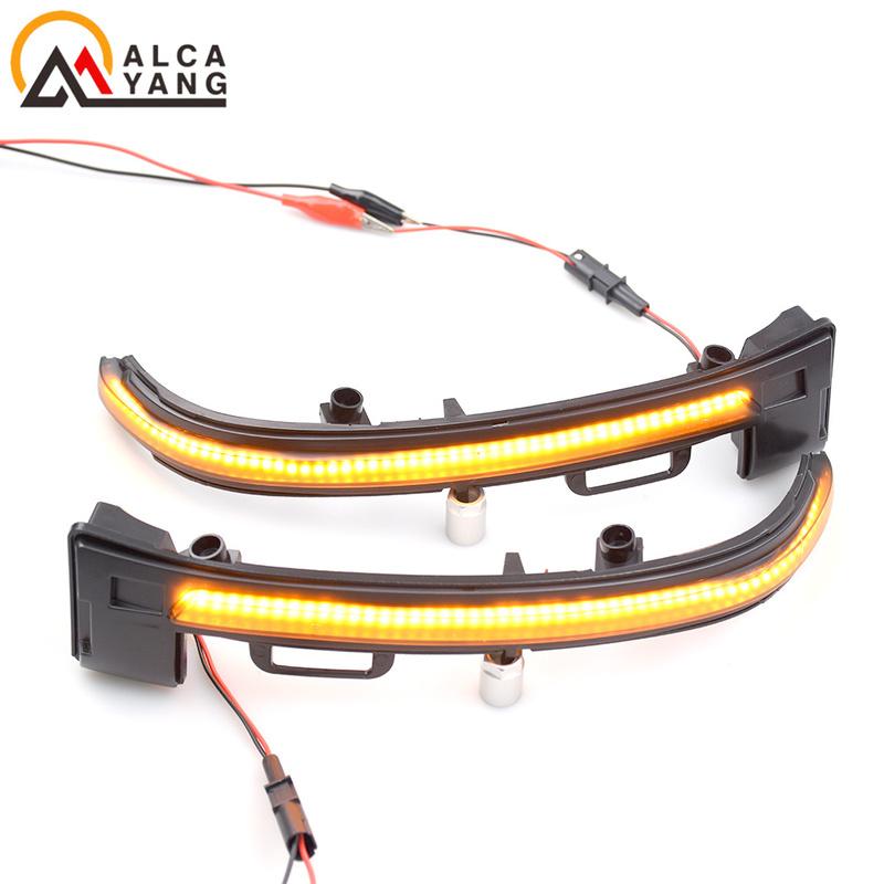 For Peugeot 308 Light 2013- No Error 2PCS LED Dynamic Side Mirror Blinker Lights Sequential Flowing Turn Signal Lamps