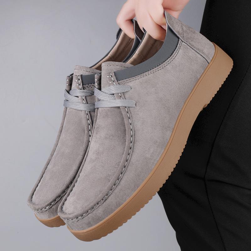 Cross Genuine Leather Men's Loafers - Retro, Soft Sole, Breathable, Trendy, Versatile Casual Shoes (Available in Sizes 45-47)