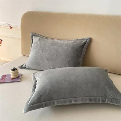 Solid Color Pillows Cover Velvet Pillowslip 48x74cm Soft Flannel  Pillowcase Rectangle Cushion Cover 2pcs Warm Pillow Cases