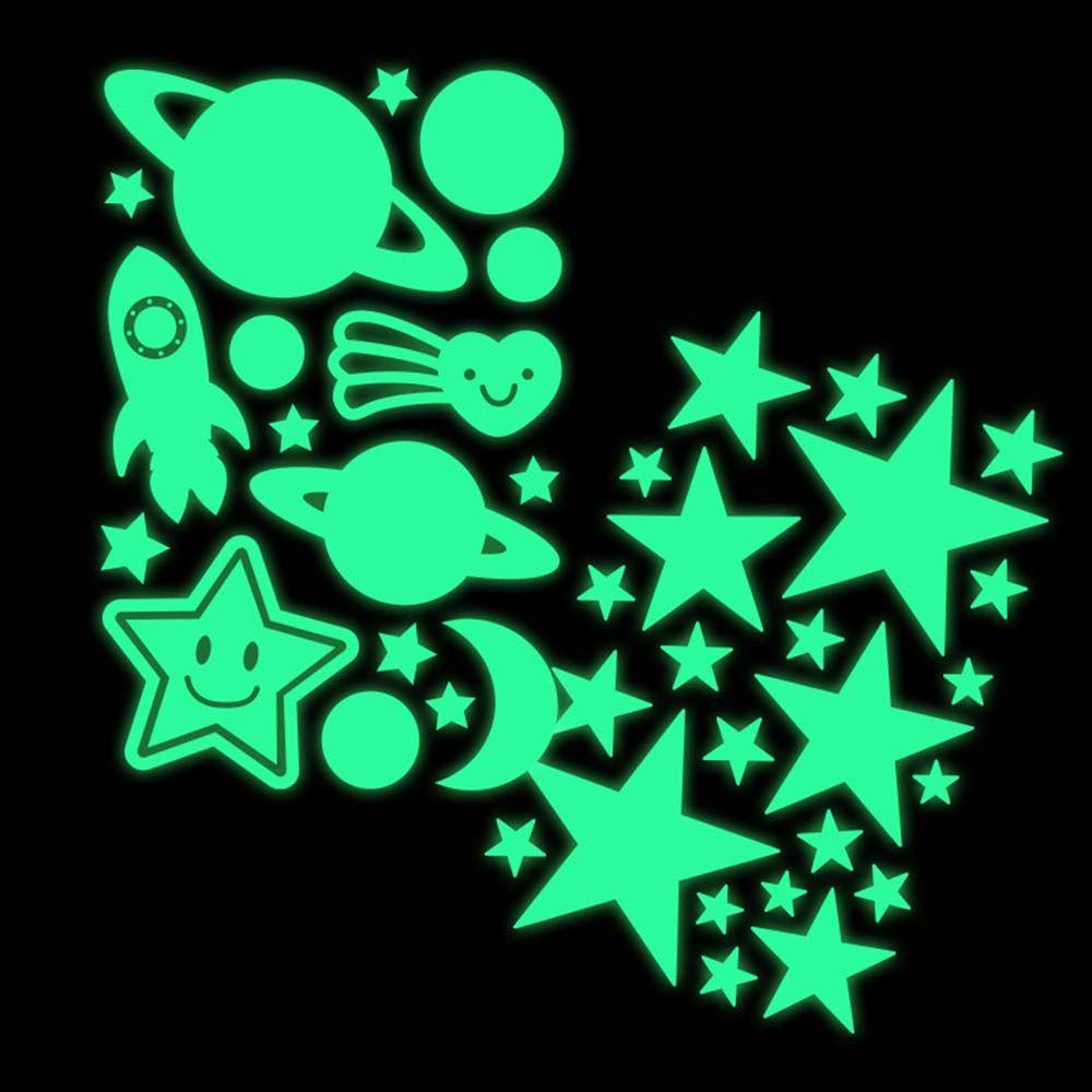 Glow In Dark Home Decoration Stars Dots 3D Luminous Decal Fluorescent Bubble Sticker Wall Art