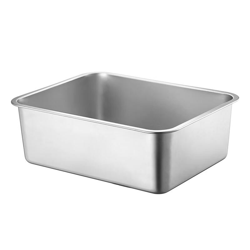 UOSUUOSU 304 Stainless Steel Deep Square Tray with Acrylic Lid