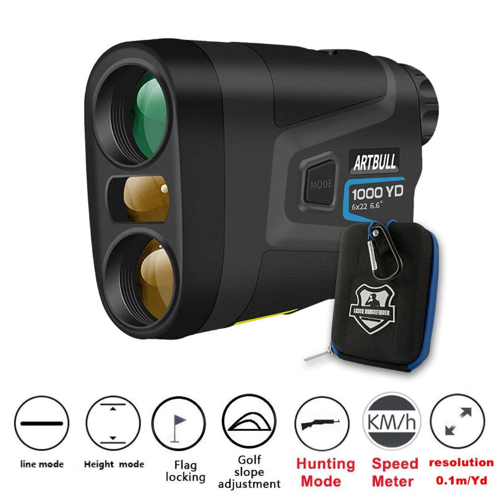 ARTBULL Golf Laser Telescope 1000M 650M Rangefinder with Flag-Lock Slope Pin Distance Meter for Hunting Monocular
