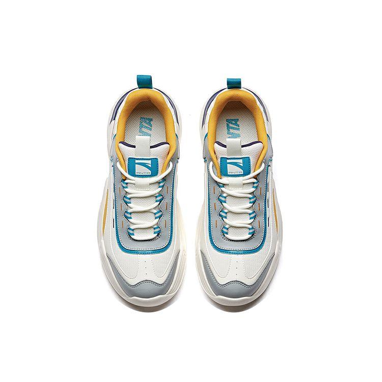 Anta Lifestyle Series Casual Dad Shoes Men Sneakers White Blue Yellow 91938862-8