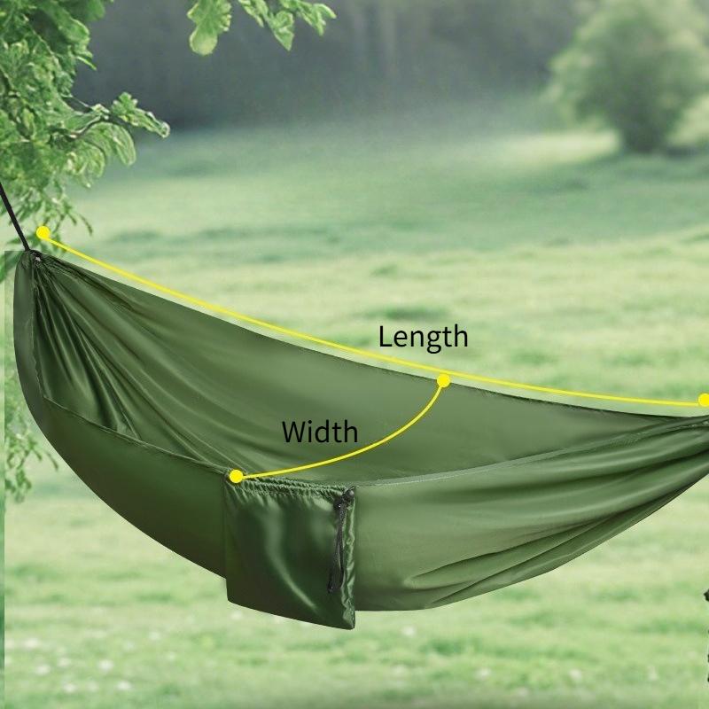 Camping Equipment Hammock Anti Rollover Swing Portable Storage Nylon Parachute Fabric Single and Double Size Outdoor Camping Hiking Garden Hammock